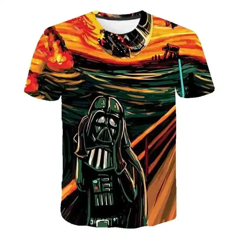 Star Wars 3D Full Print T-Shirt Men's Casual Short Sleeve Movie Graphic Tee Family Streetwear Top for Fans Daily Wear & Gift view 3