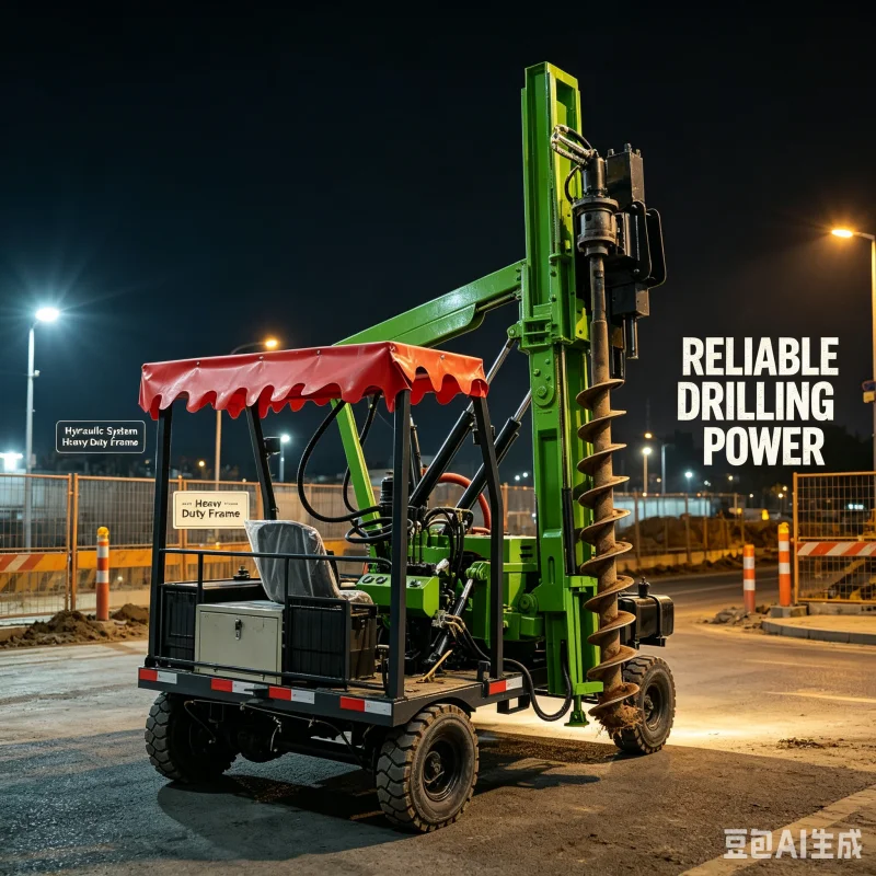 Diesel Engine Guardrail Pile Driver Hydraulic Ramming Rig For Road Safety Barrier Construction Steel Piling Equipment Rig