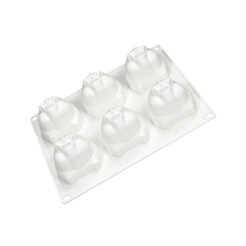 6Cavity Little Hamster Silicone Molds Mousse Cake Decorating Molds Bakings Tool