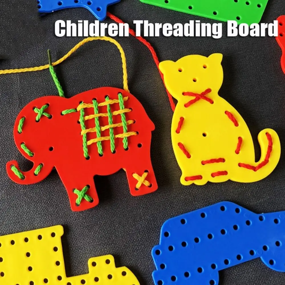 Plastic Threading Lacing Early Education Montessori Baby Threading Games Intelligence Development Handmade Lacing Learning