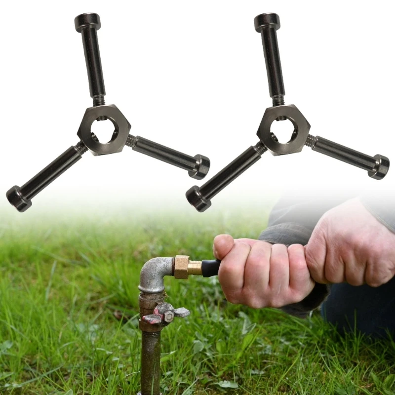 Faucet Handle Garden Spigot Handle Replacement with Threaded Metal Center Mount C7AC