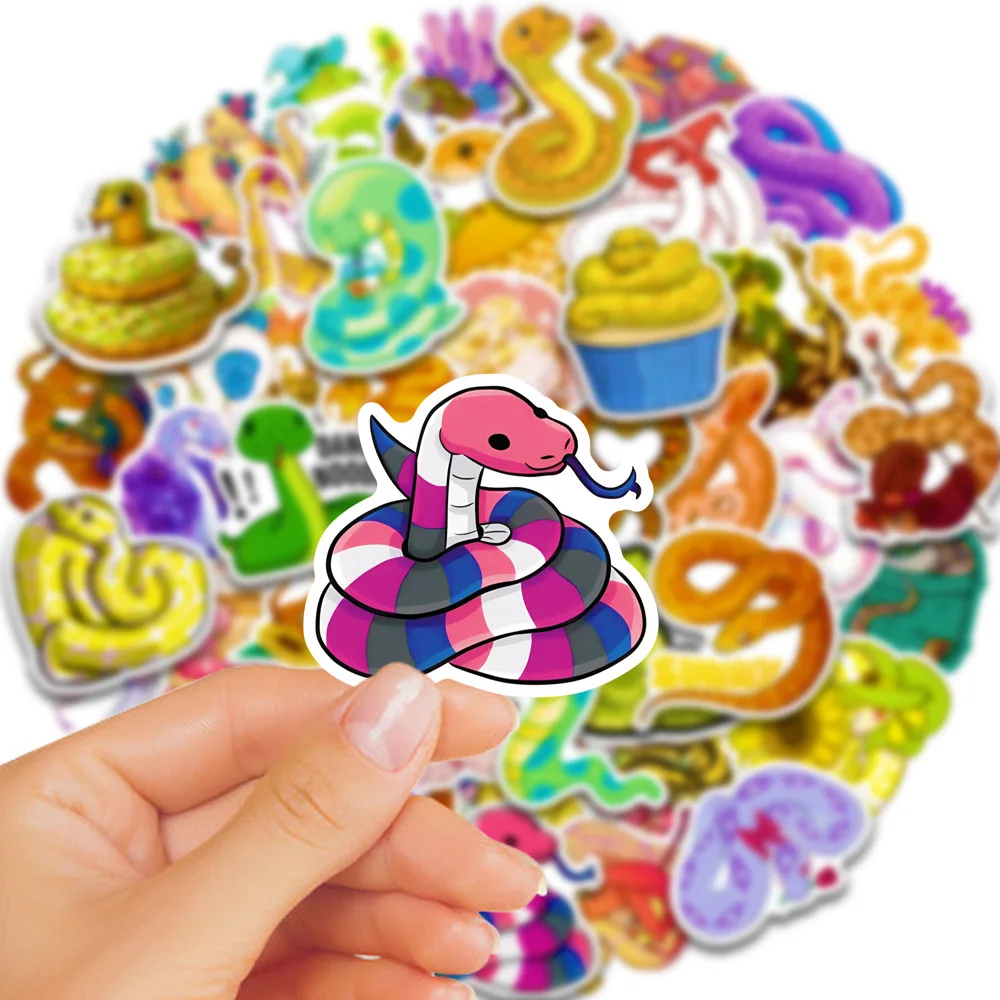 10/30/50PCS Mixed Snake Cartoon Stickers Collection Funny Decals DIY Laptop Phone Suitcase Wall Animal Sticker Toy Kids Gift