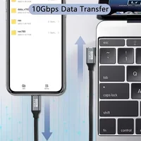 100W PD 5A Type USB C 3.1 Gen 2 Male to Female Extension Cord 90 Angle 10Gbps USB C Extender Data Cables Fast Charging Cable 6