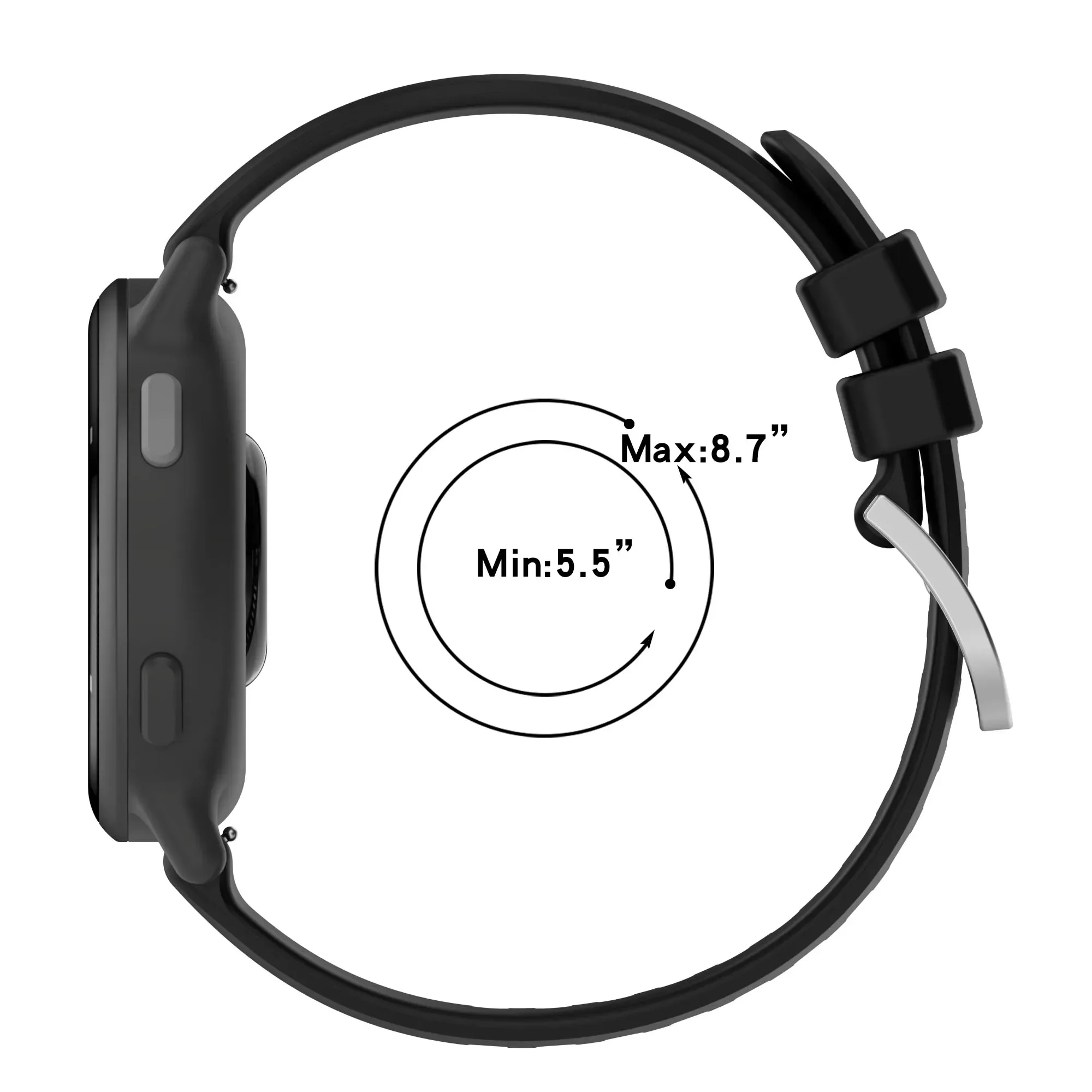 Quick Release 22mm 20mm Silicone Band For Garmin Vivoactive 5 4/Forerunner 165 265 255 Music 245 645 55/Venu 3 2 Plus Strap