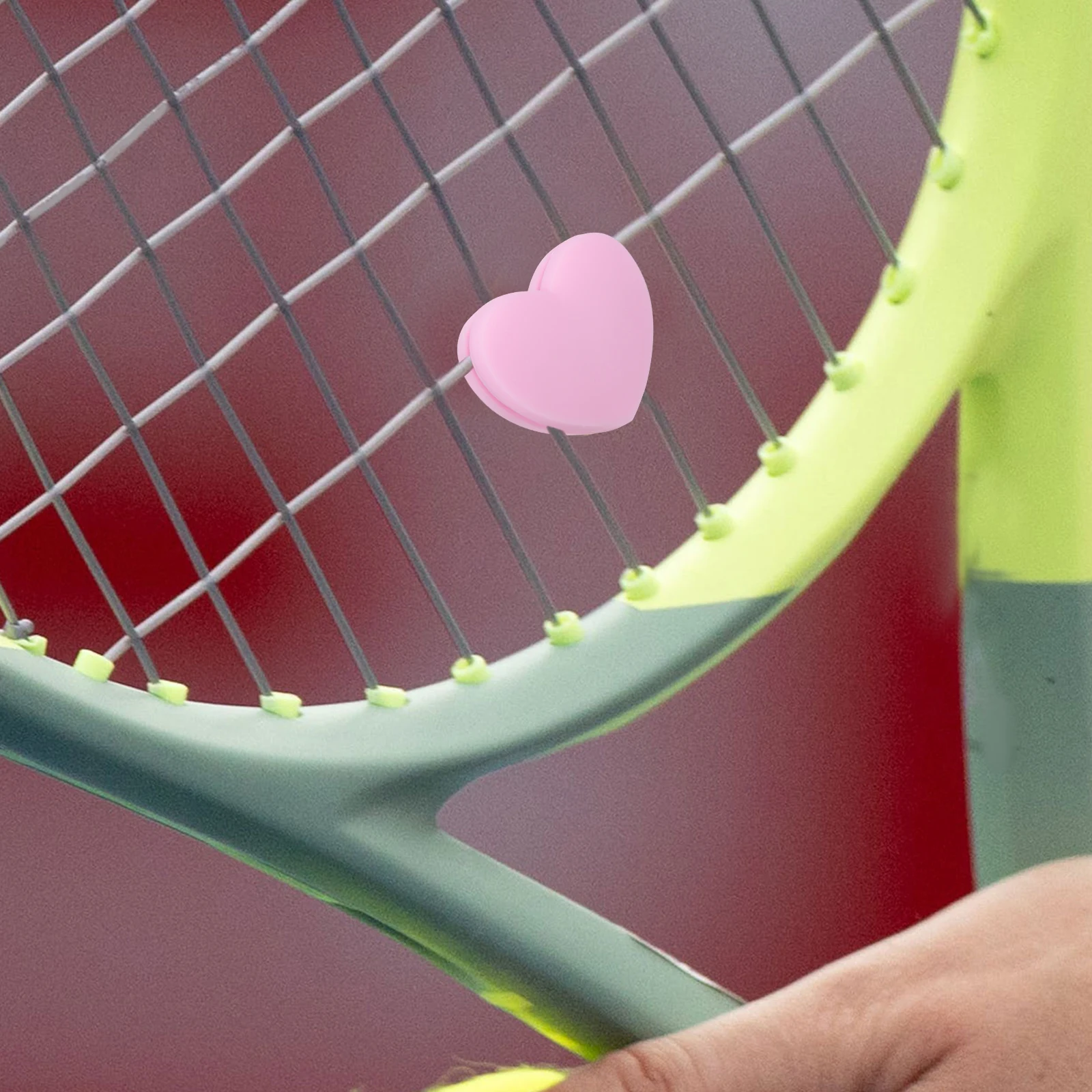 10 قطعة مضرب تنس سيليكون الاهتزاز المرطب على شكل قلب امتصاص الصدمات لطيف ملحق سيليكون المرطب لمضرب التنس #1