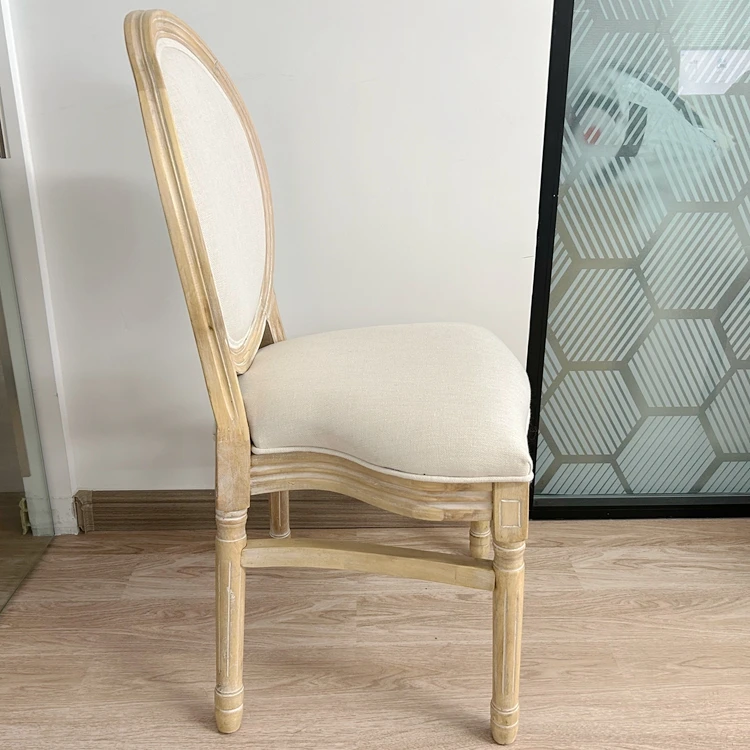 Vintage cane back rubber/oak/birch wood rattan back louis chair wood white round back louis chair