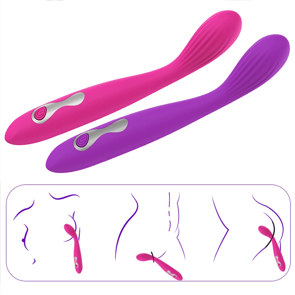 18cm Stick Vibrators For Women Clitoris Nipple Stimulator Vaginal Anal Plug Slim Dildos Female Masturbator Sex Toys Adults 18+