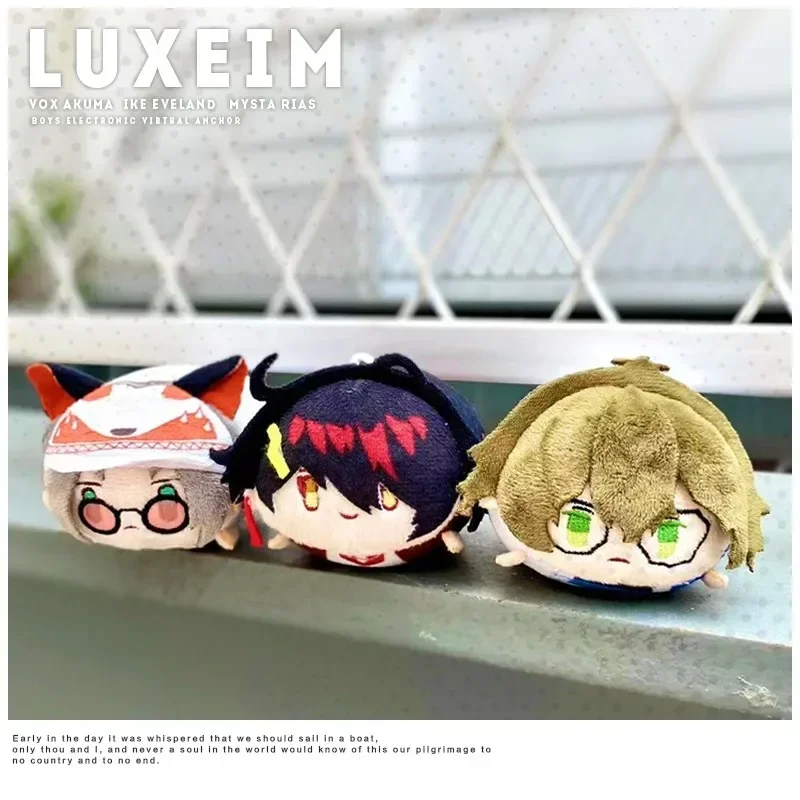 Game Anime Luxiem Vox akuma Ike Eveland Mysta Rias Cosplay Cute Papa Dango Pendant Keychain Decor Xmas Gift