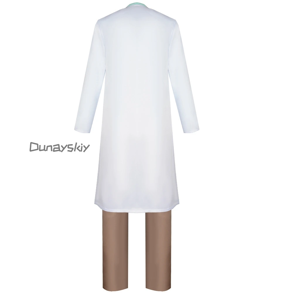 Genius scientifiques Rick Cosplay Anime Costume uniforme tenues Halloween carnaval Costume pour hommes enfant