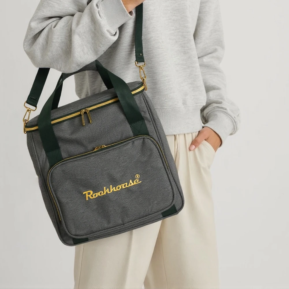 Vinyl Records Carrying Bag Multi-Pocket Portable Record Shoulder Bag Wear Resist Thicken Padded CD Bag for 12 Inch Vinyl Records