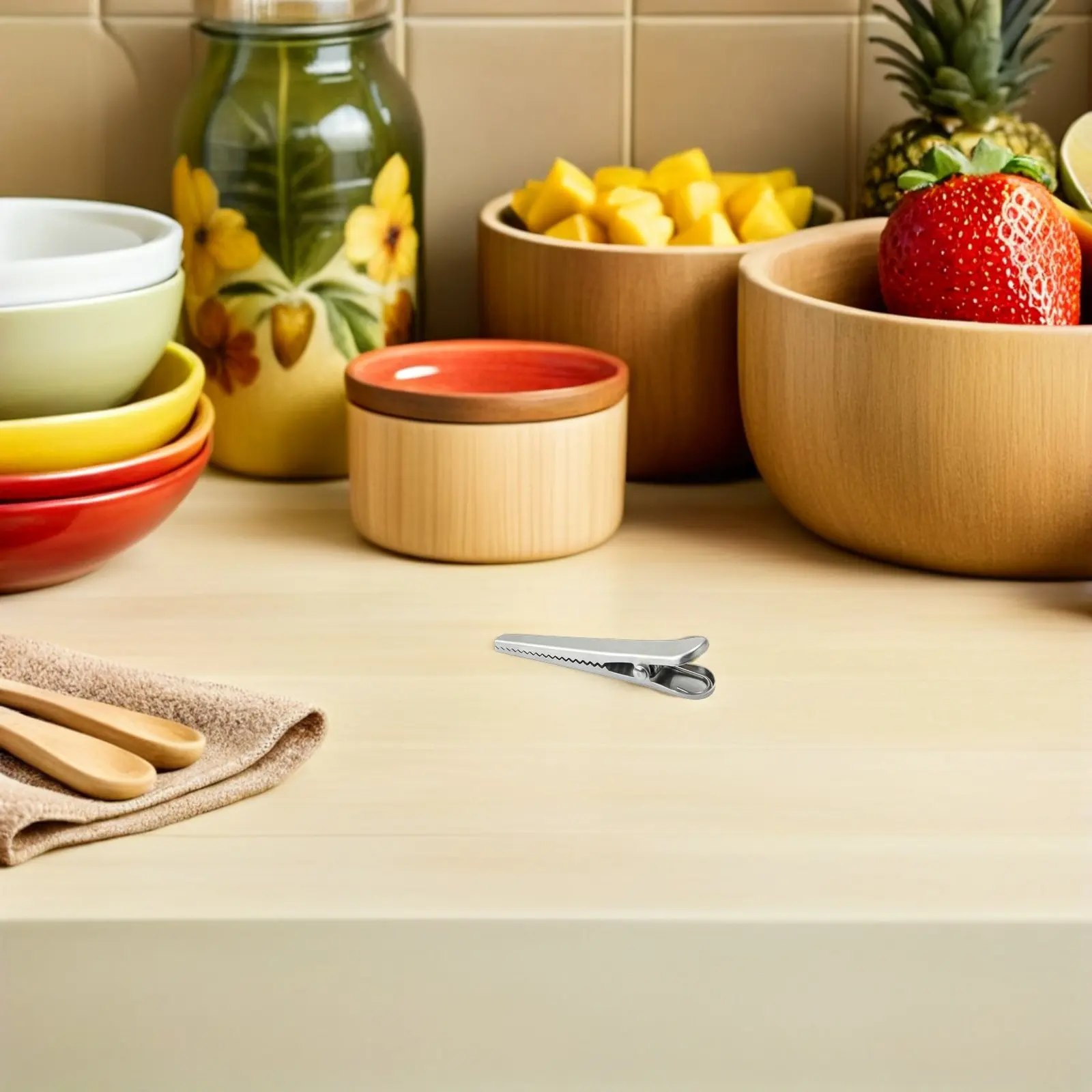 

10 шт. многоразовых зажимов-крокодилов из нержавеющей стали для пакетов с едой, для чипсов, печенья, хлопьев, для сохранения свежести