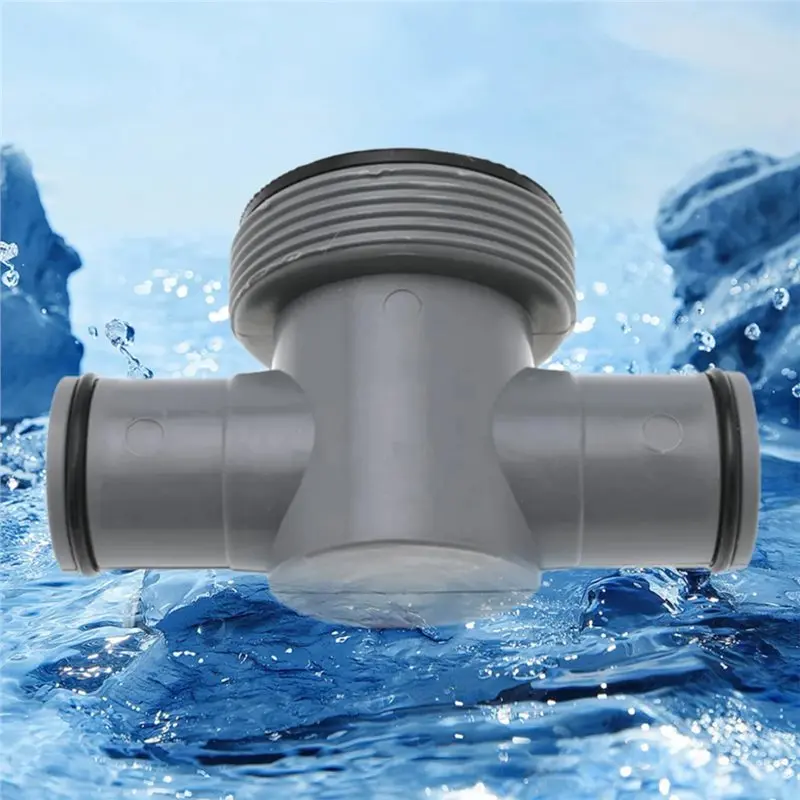 RTENTE-P61408 T Joint Pool Hose Connector 1.5 To 1.25Inch Swimming Pool T-Joint 3 Heads For Filter Pump Connector