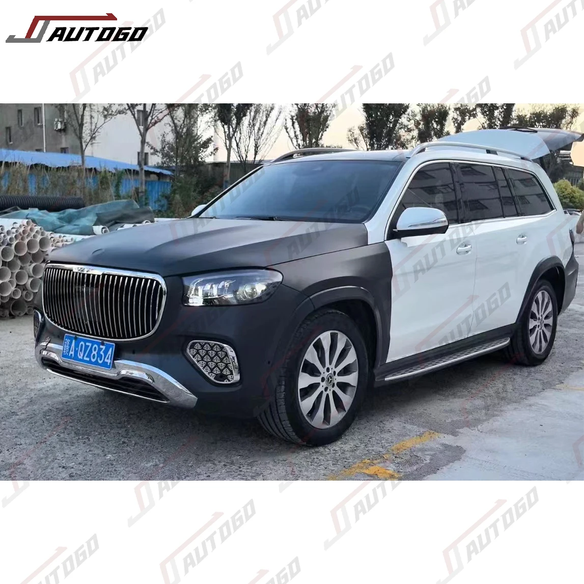 Auto Modification Conversion Body Kit for Mercedes-Benz X166 GL GLS 2013-2019 Upgrade to 2024 Maybach Front Rear Bumper Assembly