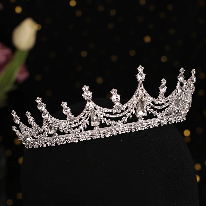 Crown Elegant Bridal Accessories for Women Semicircle Rhinestone Tiara Wedding Party Headband Jewelry Gift Accessories view 5