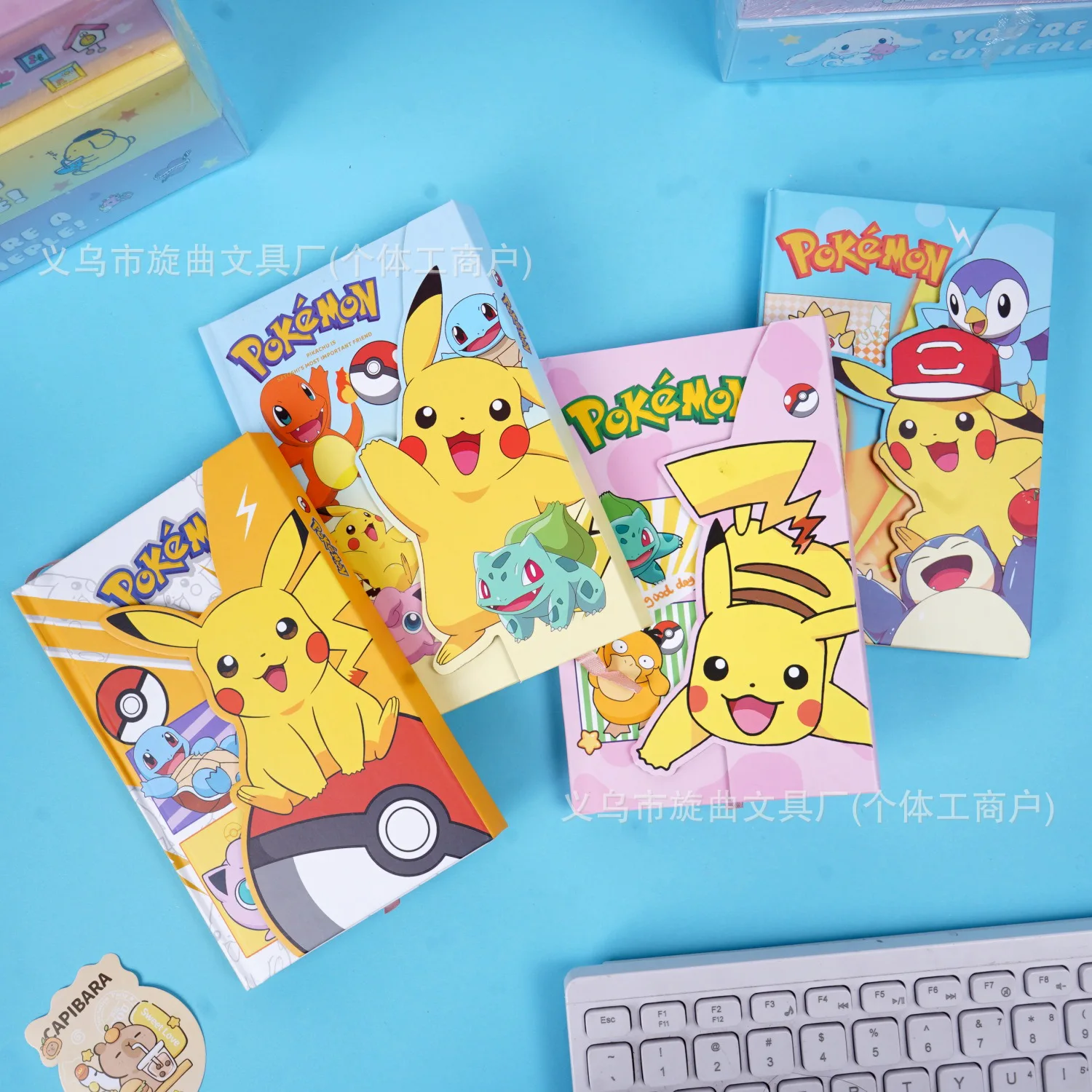 

Pokémon three-fold hand-bound book - a cartoon creation that is cute, magical and amazing. A6 size, with colorful pages for note