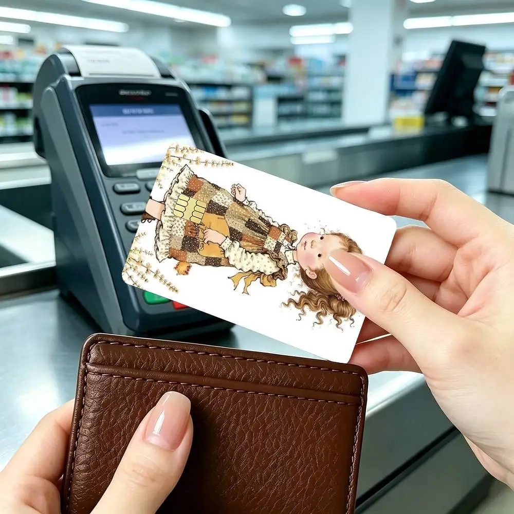 S-Sarah Kay Cute girl  Credit Card HD Stickers Small Chip Waterproof Sticker Game Card Decal Gift