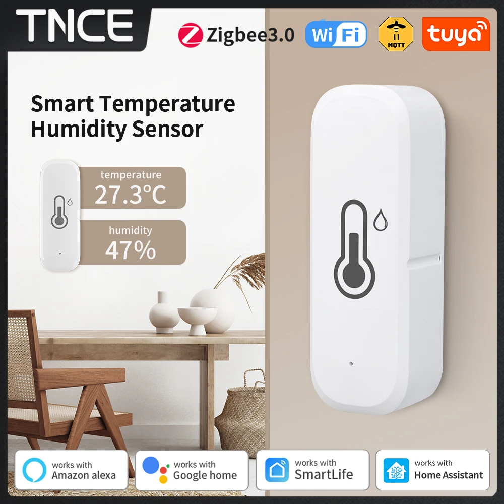 TNCE Tuya WiFi/ZigBee Smart Temperatur Und Feuchtigkeit Sensor APP Remote Monitor Für Smart Home Funktioniert Mit Alexa Google hause
