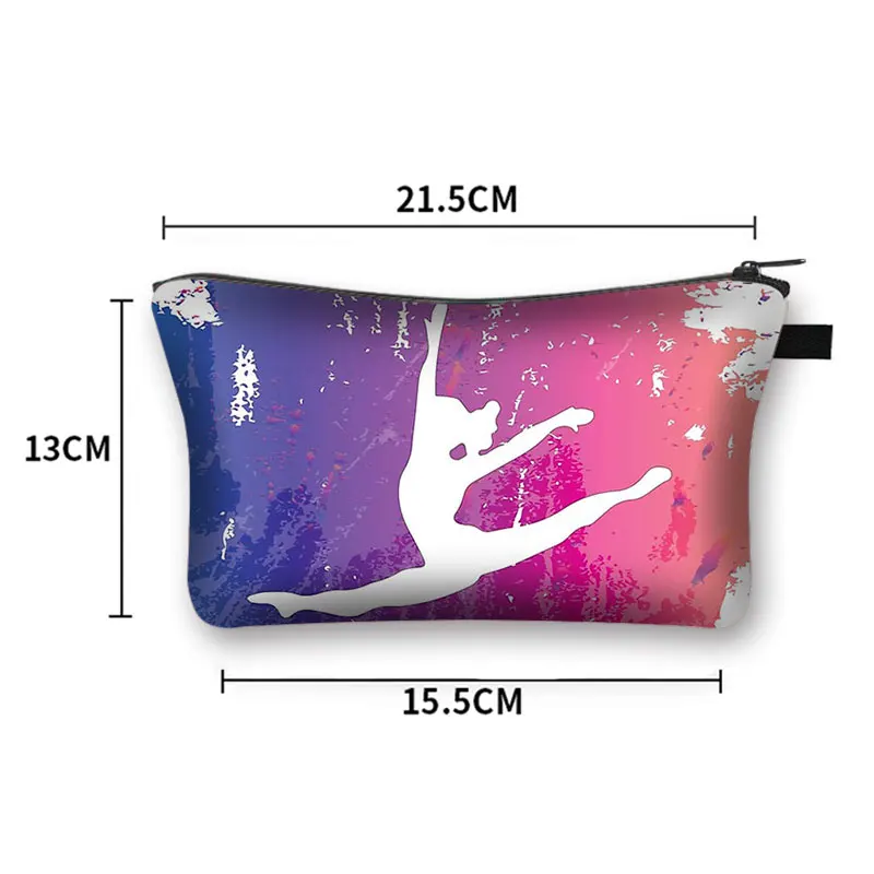 Rhythmic Gymnastics Cosmetic Bag Women Makeup Bags Ballet Dancer Girls Lipstick Cosmetic Holder Beauty Organizer Box For Travel