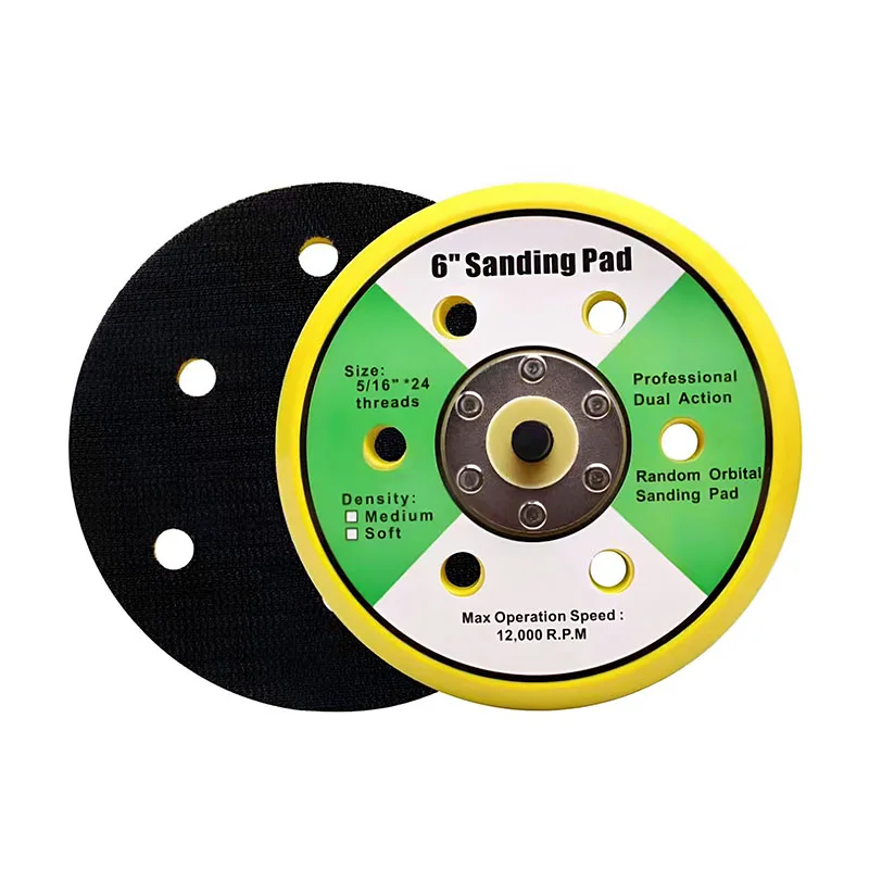 1~5Pc 1/2/3/4/5/6 Inch Polishing Sanding Disc Hook Loop Adhesive Backing Pads For Pneumatic Sander Electric Grinder Metalworking