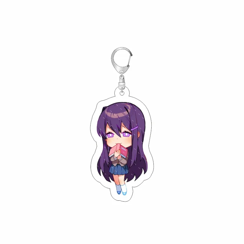 نادي دوكي الأدب! DDLC llavero أنيمي سايوري ناتسوكي يوري مونيكا الاكريليك الشكل المفاتيح المشجعين هدايا عيد الميلاد 6 سنتيمتر