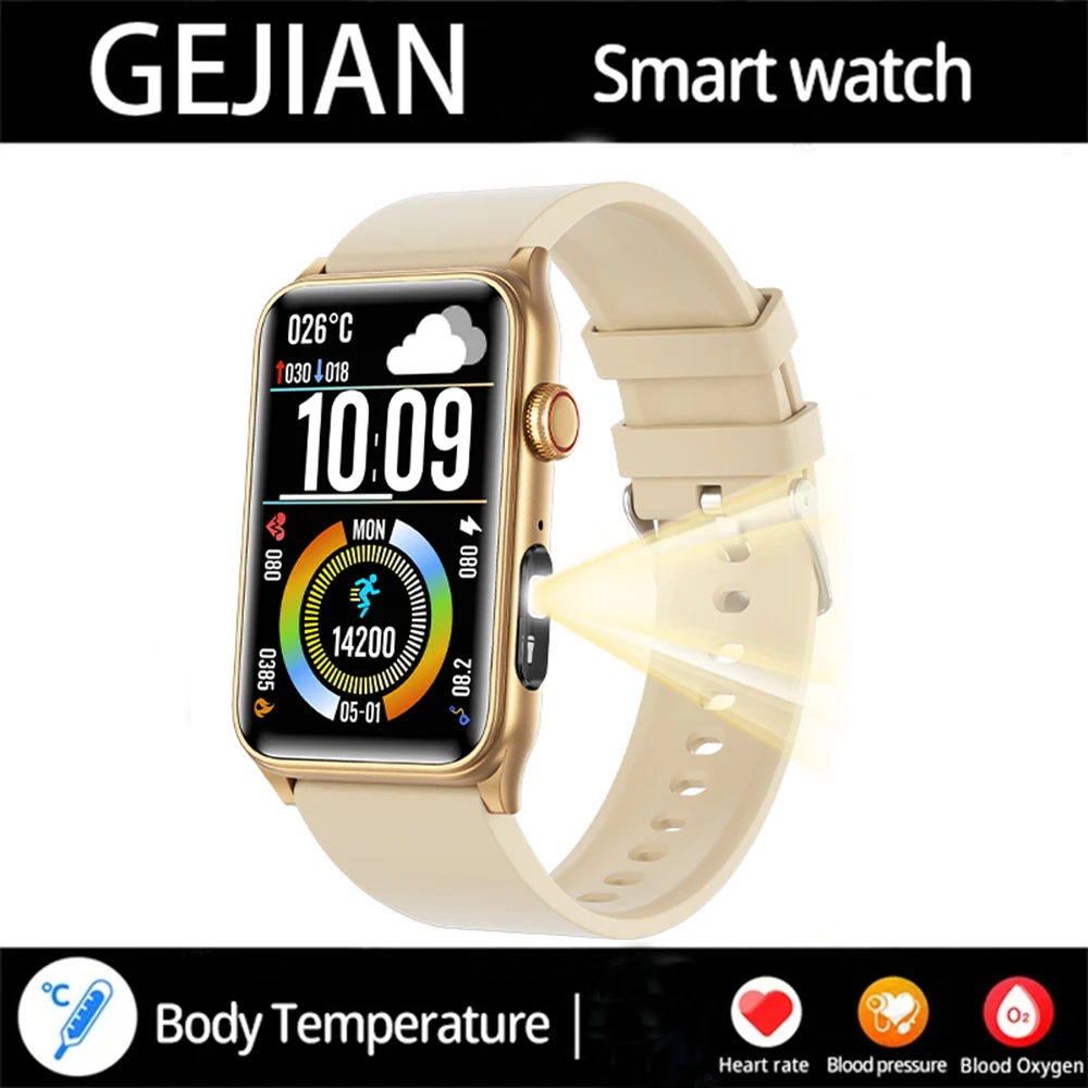 2025 New Smart Watch Men LED Bluetooth Call Sports Men's Smartwatch Heart Rate Health Temperature Monitoring Women Smart Watches
