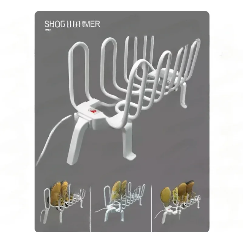 220V 110V Electric Dryer Drying Rack Machine 4 Pairs Shoes Boot Dehumidify Aluminum Device