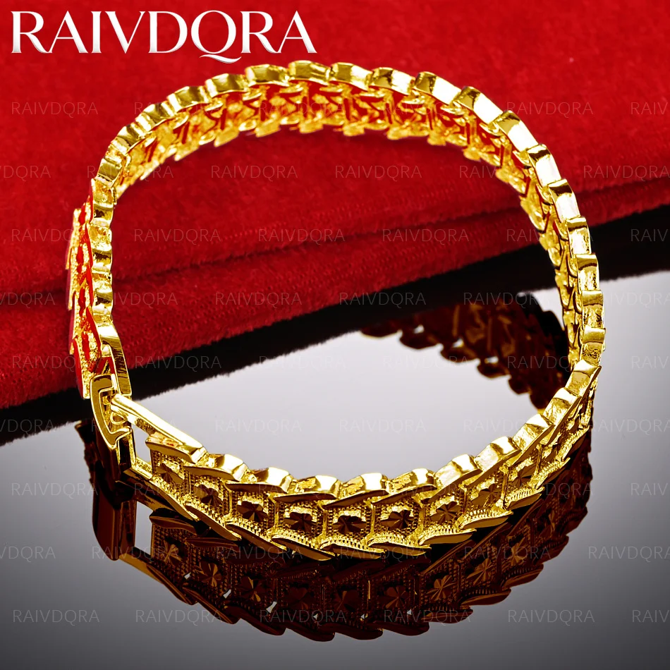 Bracelet chaîne géométrique plaqué or 18 carats pour hommes et femmes, bijoux tendance, simple, classique, élégant, cadeau d'anniversaire, fête