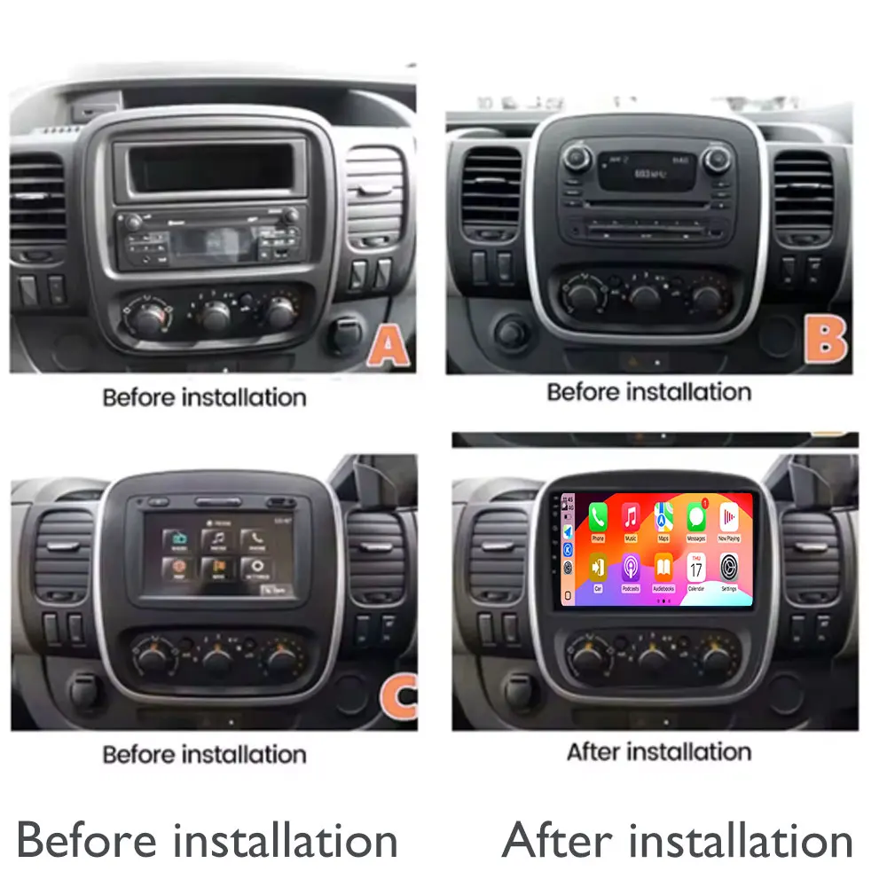 أندرويد 15 راديو السيارة التلقائي لرينو ترافيك 3 2014-2021 لأوبل فيفارو B 2014-2018 مشغل فيديو الوسائط المتعددة الملاحة لتحديد المواقع DSP