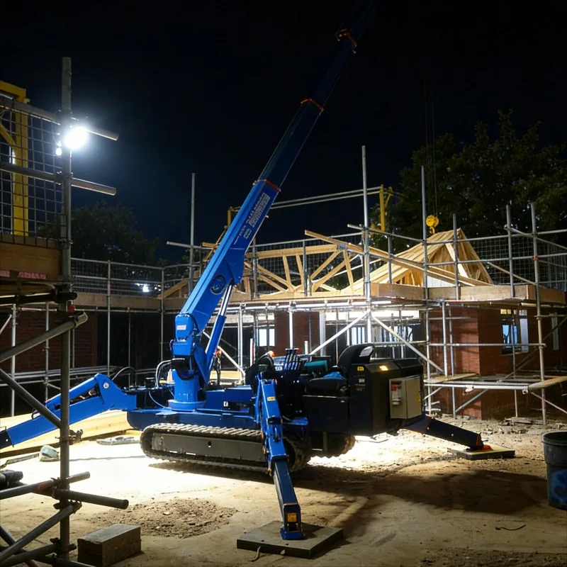 Customized Spider Crane Diesel Engine Hydraulic Crawler Lifting Machine Compact for Material Handling