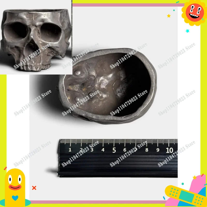 

Manufacturer's hot-selling American retro brass skull ashtray, personalized and creative home desk function ornament