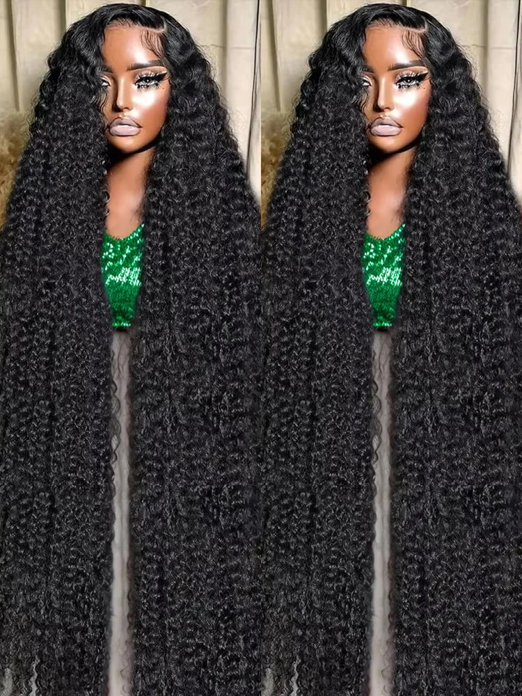 300 Density 40 46 Inch 13x6 13x4 Deep Wave Hd Lace Front Wig Brazilian Glueless Wig 7x5 Water Curly Human Hair Wigs For Women