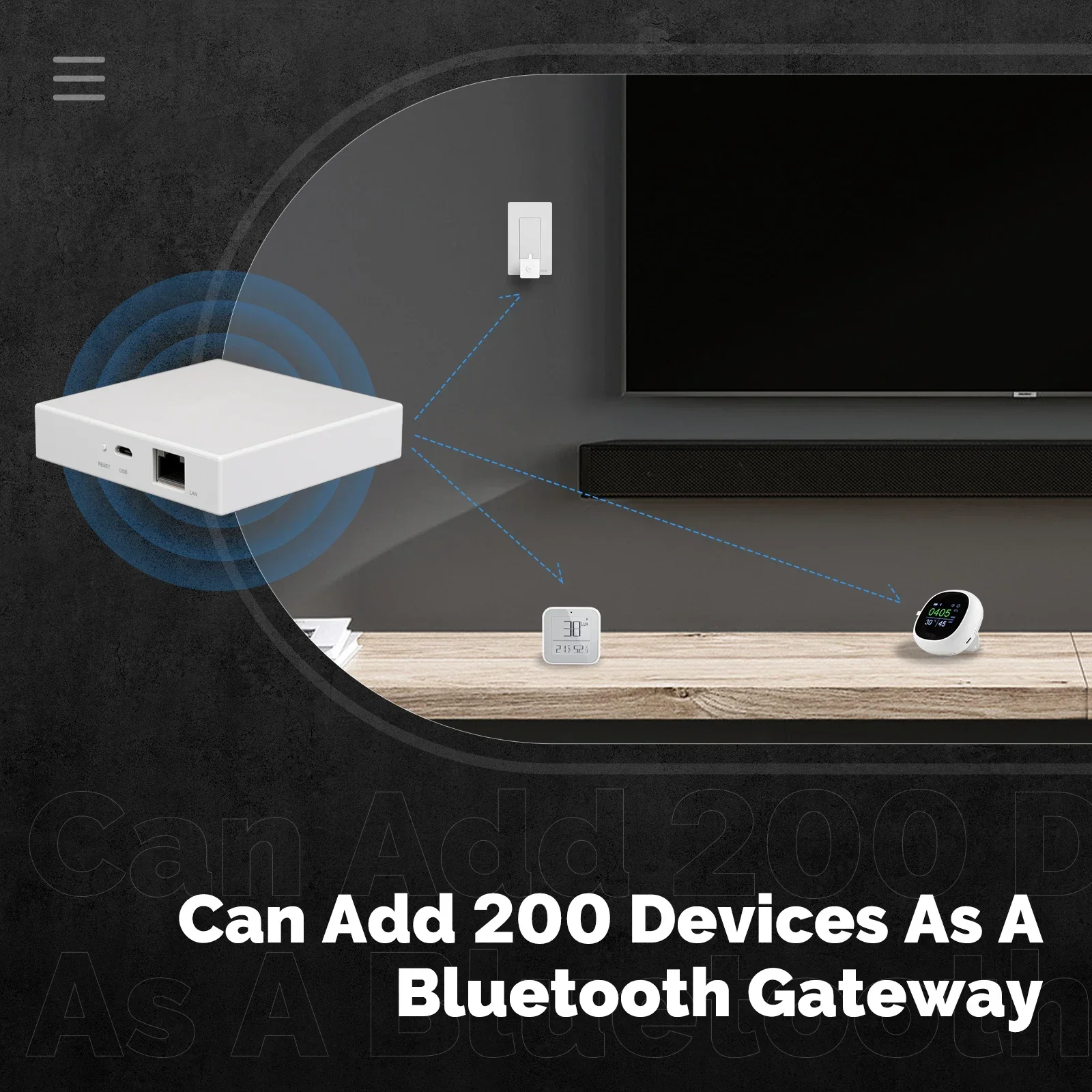 Imagem -04 - Moes-gateway Bluetooth Tuya Smart Hub Suporte de Ponte Beaconmesh sem Fio Aplicativo com Fio Controle Remoto Funciona com Alexa Google