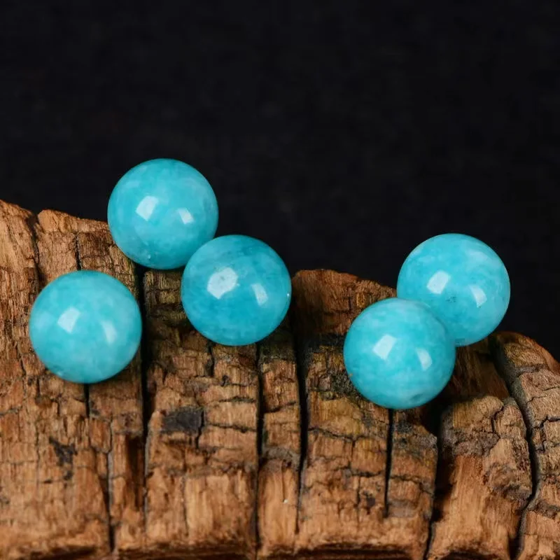 4A Natural Amazonite Handmade Crystal Single Bead