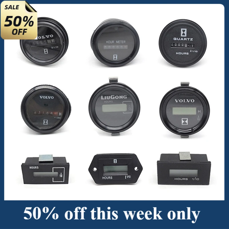 

Hour Meter Counter Timer For doosans kobelco xcmg liugong JCB Komatsu Caterpillar Hitachi Hyundai volvo sany KUBOTA Excavator