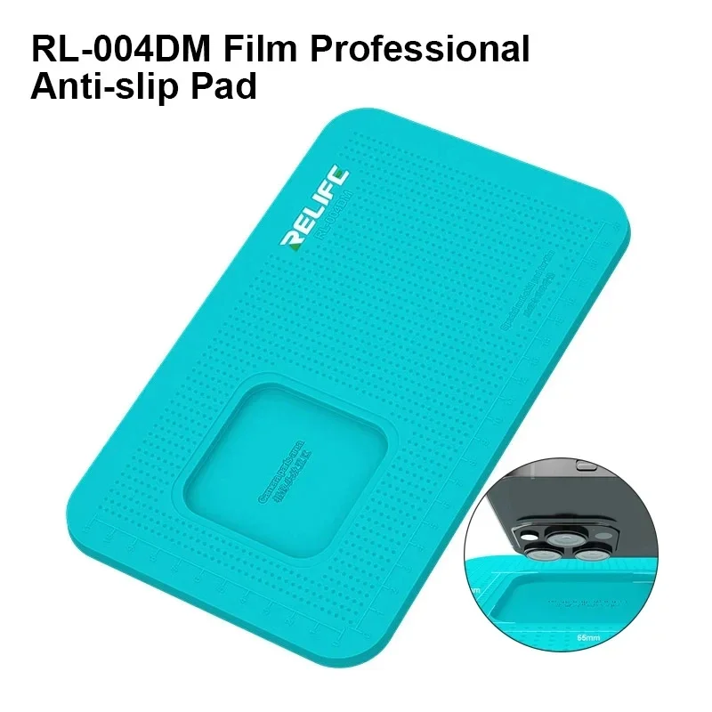 RELIFE RL-004DM Mini Anti-slip Mat Cell Phone LCD Screen Film Repair Pad with Camera Protection Good Elasticity No Deformation 