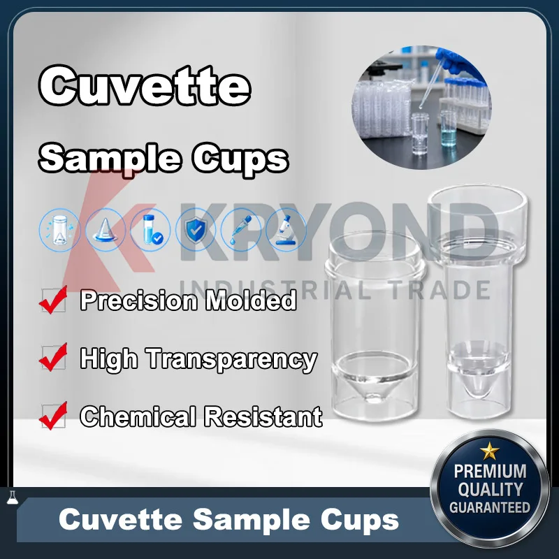 Polystyrene Colorimetric Cuvette Clear Beckman Biochemistry Analyzer Cup 1.5ml Laboratory Hematology Sample 1000 Pieces Pack Use