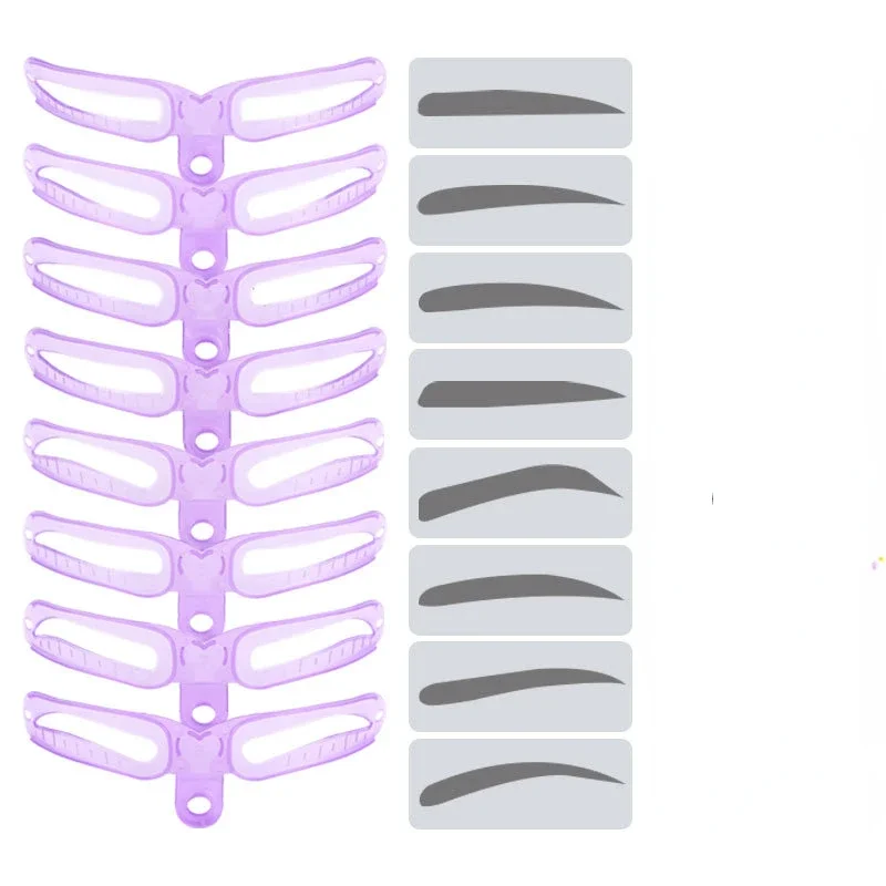 مجموعة قوالب مكياج الحواجب ، أدوات تجميل احترافية ، أدوات تشكيل الحواجب ، عناية شاملة ، 8 *