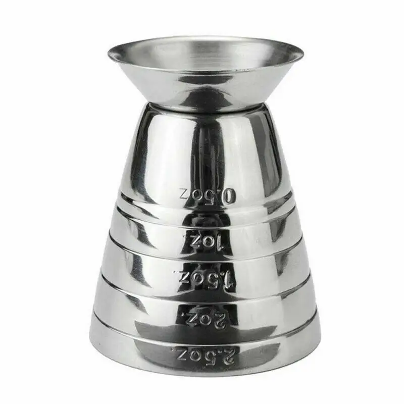 75ML Stainless Steel Measure Cup Cocktail Tool Bar Mixed Drink Accessories 3 In 1 Cocktail Tools Bar Jigger Cup