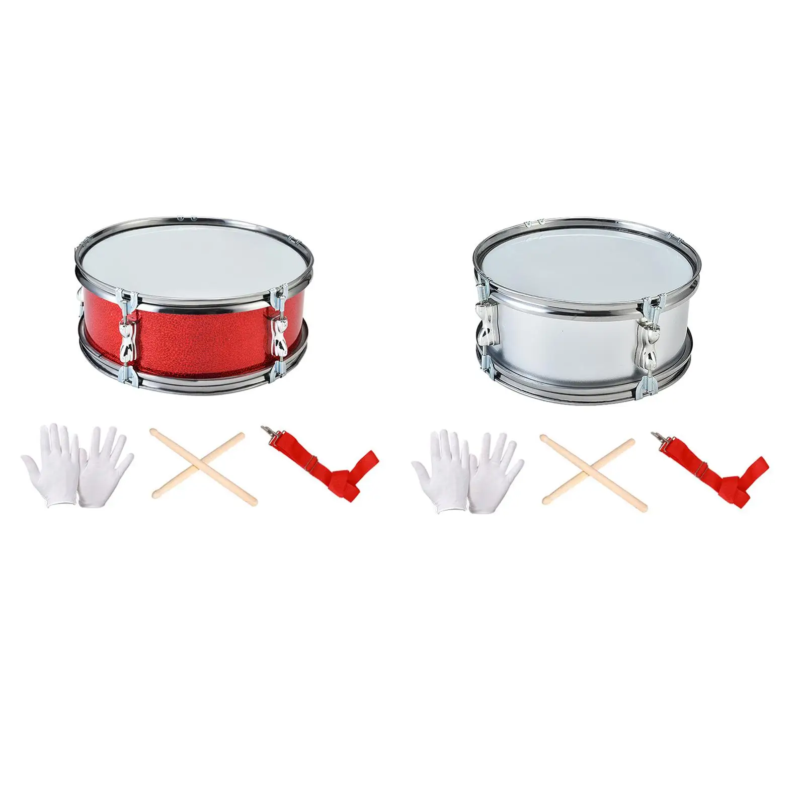 11inch Snare Drum Musical Instruments with Adjustable Strap Lightweight Music Drums Percussion Instrument for Teens Beginners