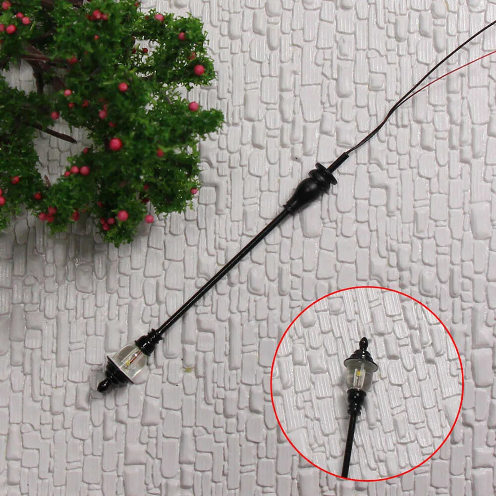 10 stks Model Spoorweg Trein OO/HO Schaal Lamppalen Led Straat Licht Lamp Trein Kunstmatige Miniatuur Spoorweg Decoratie Landschap