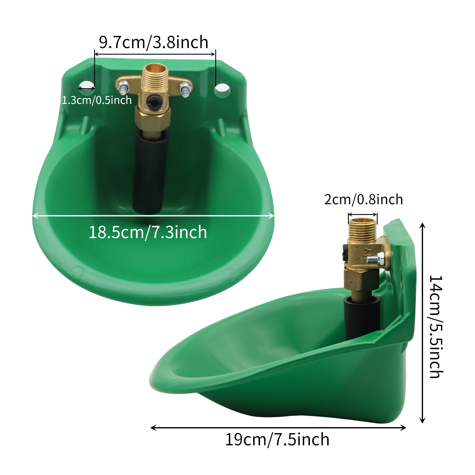 Ciotola per acqua automatica Abbeveratoio per liquidi Pecora Mucca Bovini Maiale Capra Cavallo Allevamento Alimentatore per animali Strumento per bere Sostituisci la valvola in rame del bestiame