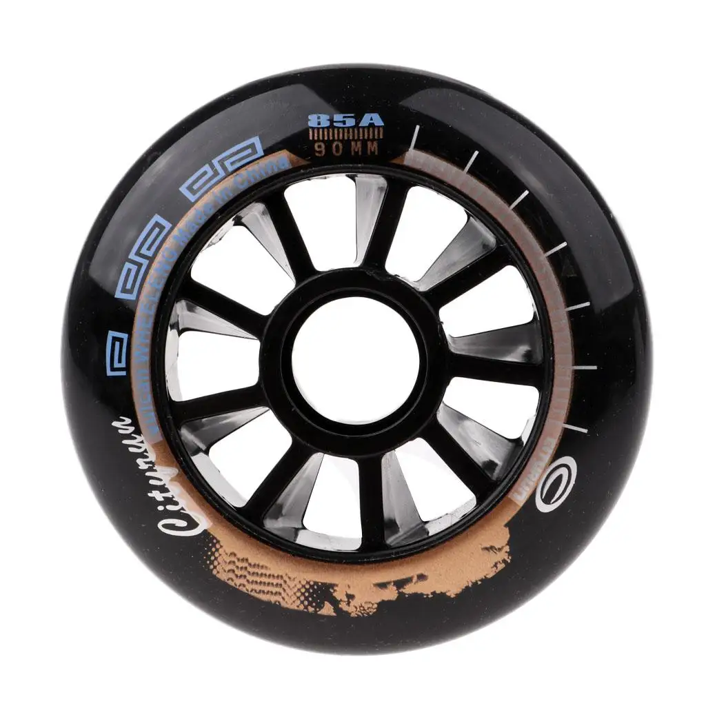 Fashion Roller Skate Wheels 90mm 100mm 110mm High Elastic Material Replacement for In-line Skating Indoor Outdoor
