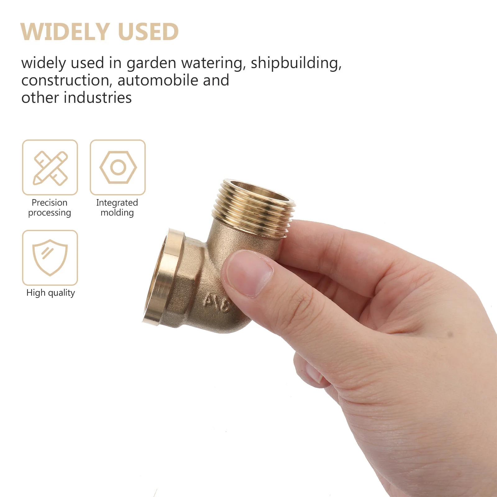 

2pcs Hose Brass Elbow Connector 90 Degree Garden Rv Washer Adapter Solid Durable Leakproof Twistproof Male Female