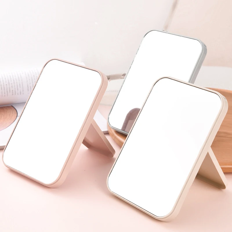 Makeup Mirror Desktop Portable Vanity Mirror High Definition Folding Makeup Mirror Portable Desktop Vanity Mirror Square