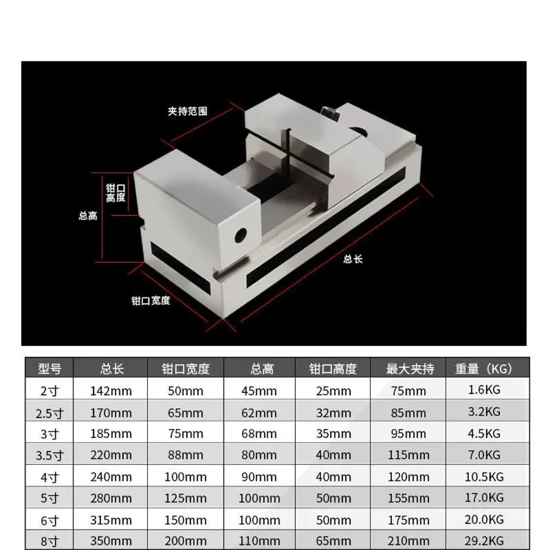 Imagem -04 - Precisão Cnc Máquina Torno Pinças de Gás Moagem de Superfície Máquina Edm Movimento Rápido Planície 1pc Alta