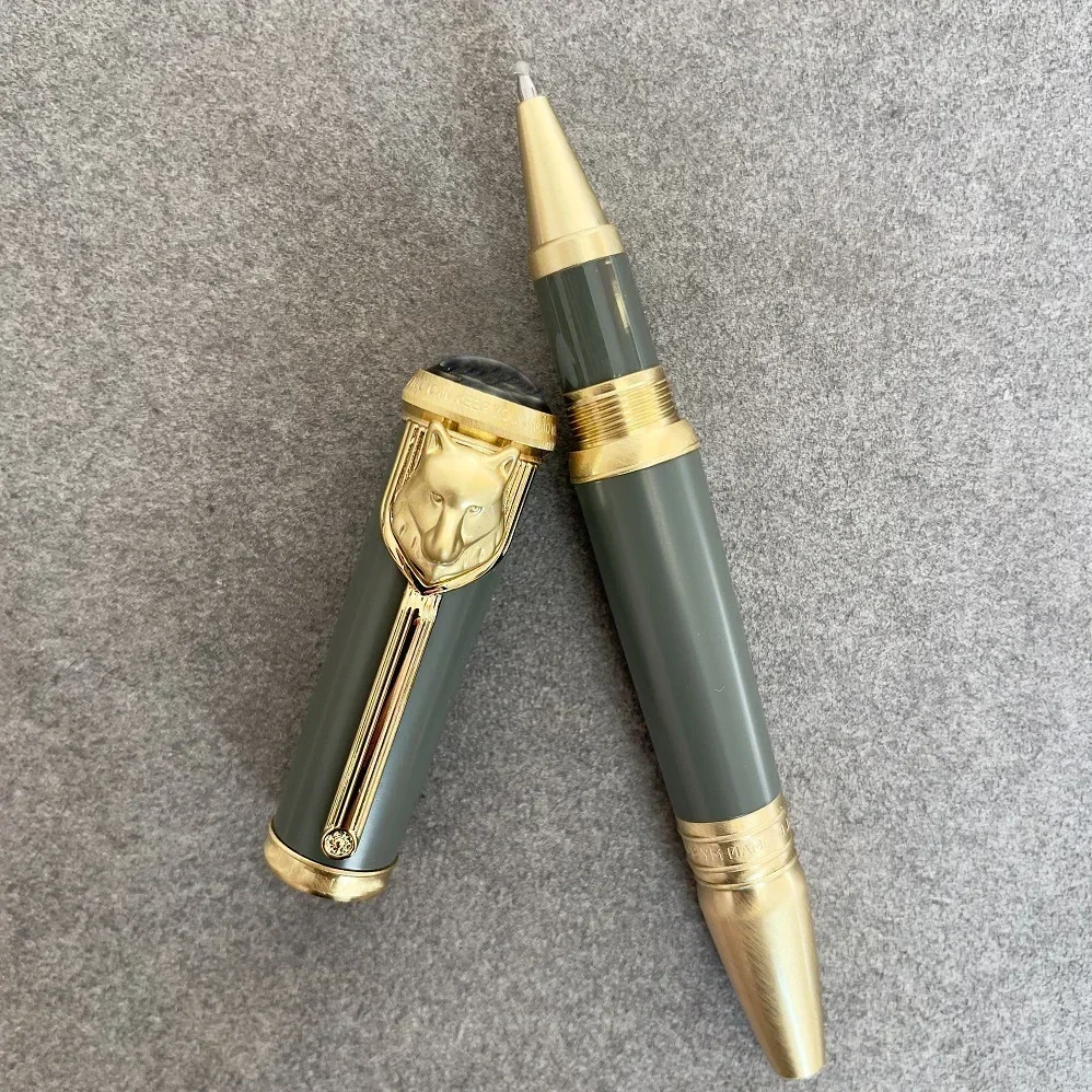 

Luxury Writer Signature Edition Rudyard Kipling Mb Ballpoint Pen with Embossed Wolf Head Design Pen Stationery