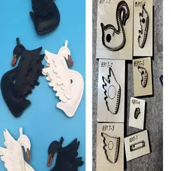 Handmade leather goods swan keychains hanging accessories customized knife molds various laser knife molds leather craft tools