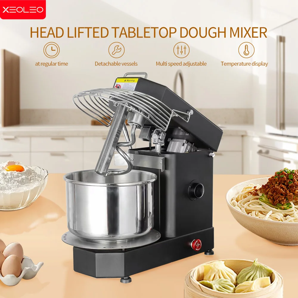 XEOLEO 5L 10L Electric blender Easy removable bowl Small spiral mixer with Tilting head Mixer machine