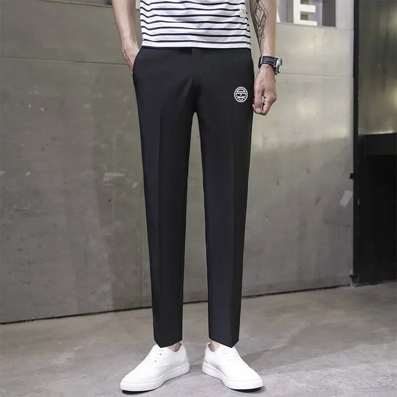 Golf pants men slim-fit drape casual suit pants men Korean version embroidered LOGO brand golf sports pants