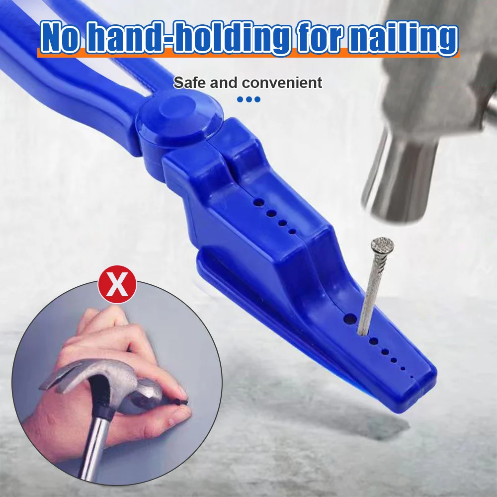 Nail Tool Safety Pliers Portable Safety Finger Protector, Nail Holder for Hammering, Easy to Position, Keep Your Fingers Safe